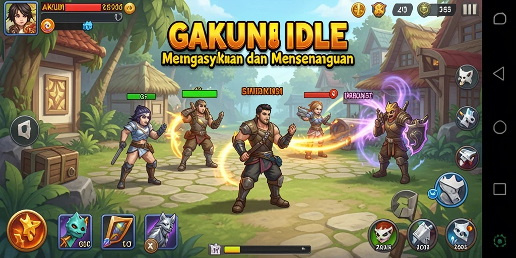 Tampilan gameplay AKUNJP yang santai dan menyenangkan.