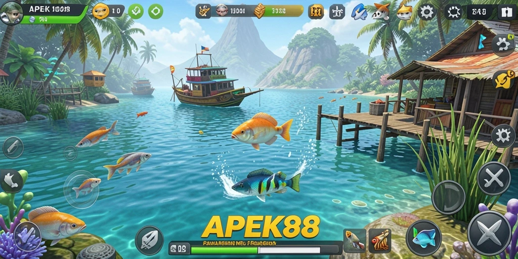 Tangkapan ikan besar dalam permainan APEK88 yang seru.