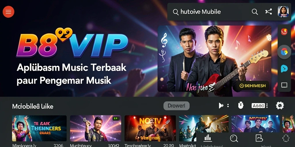 Tangkapan layar B8VIP menampilkan gameplay musik yang menarik.
