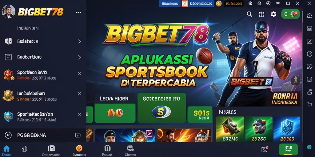 Tampilan gameplay Sportsbook BIGBET78 dengan taruhan langsung.