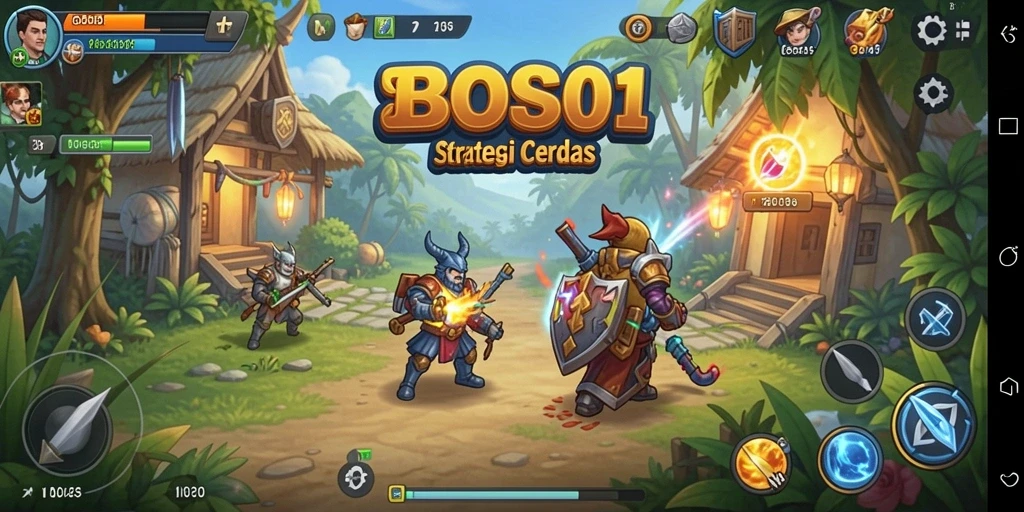 Gameplay mendebarkan dari BOS01 dengan strategi yang menantang.