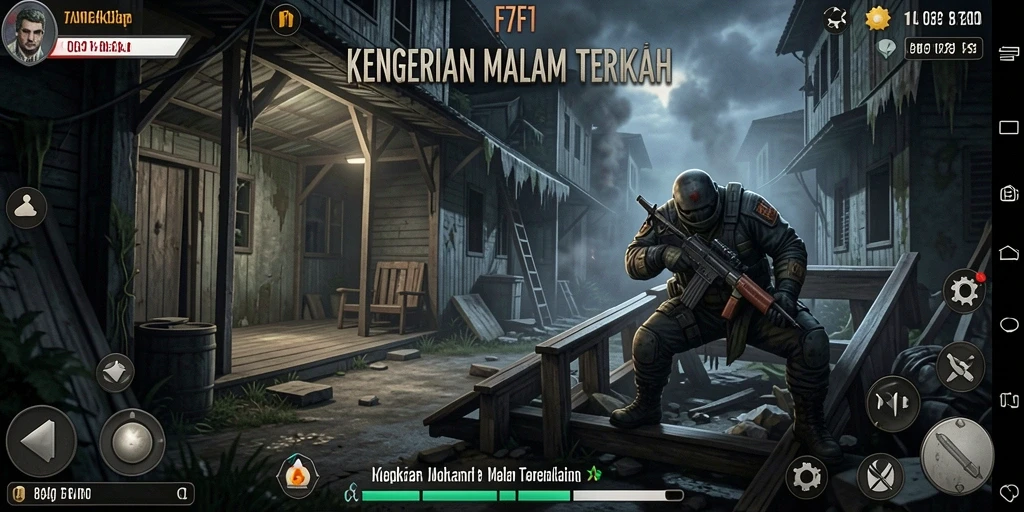 Screenshot F7F7 menampilkan suasana mencekam saat bermain.