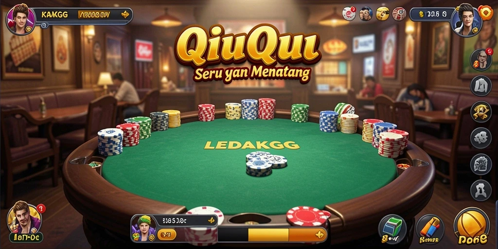 Gameplay LEDAKGG yang seru dan menegangkan saat bermain QiuQiu.