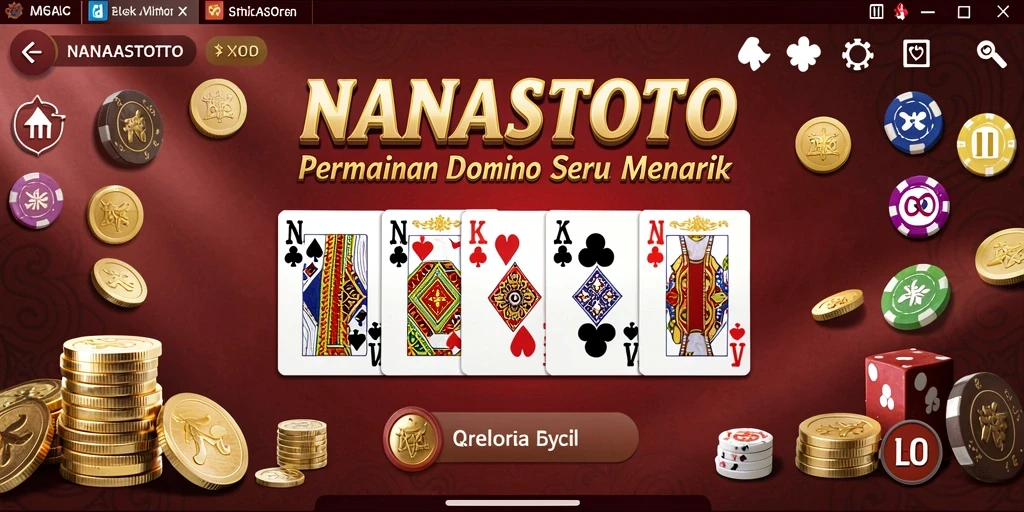 Screenshot gameplay NANASTOTO yang menampilkan keseruan permainan Domino.