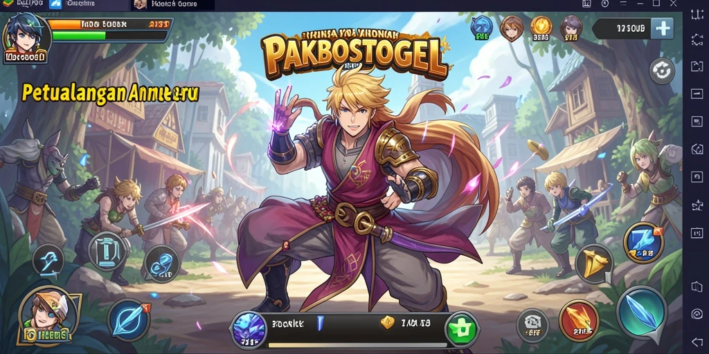 Screenshot gameplay PAKBOSTOGEL dengan karakter Anime yang menarik.
