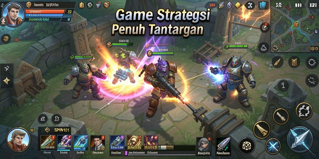 Tampilan gameplay SPIN101 yang menakjubkan dan penuh strategi.