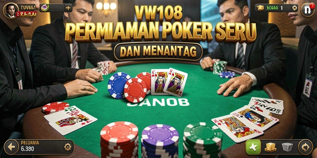 Tangkapan layar VW108 menampilkan aksi seru permainan Poker.