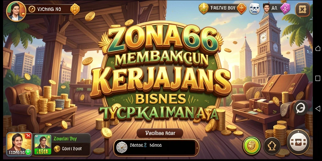 Screenshot ZONA66 menunjukkan gameplay Tycoon yang menarik dan interaktif.